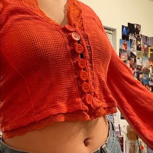 free people cropped long sleeve